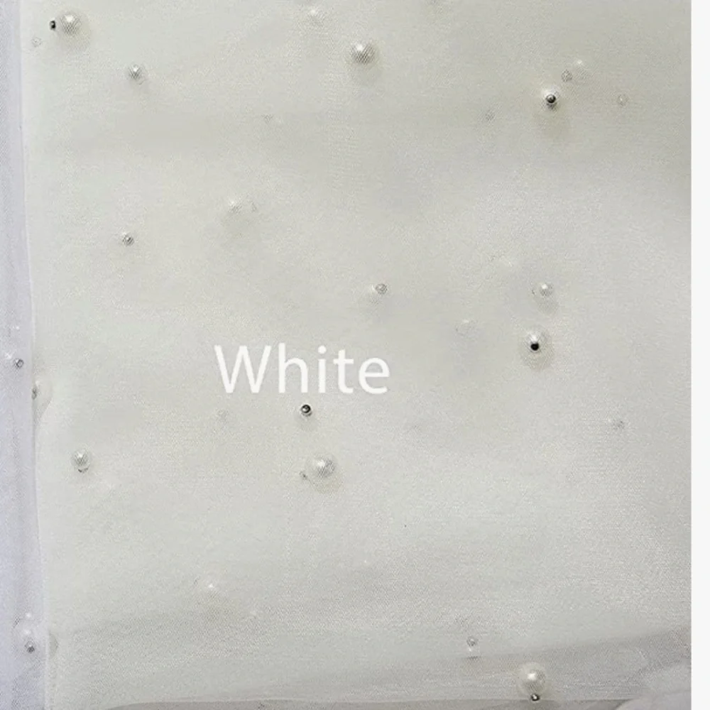 White Pearl Embellished Wedding Veil NWT - long chapel length - Picture 5 of 6